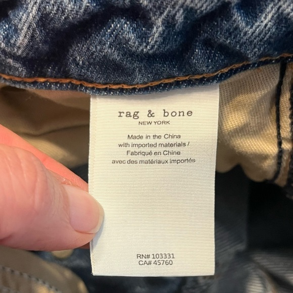 Rag & Bone Nina Cigarette Dana Point Distressed Denim High Rise Jeans 26 - Picture 14 of 15